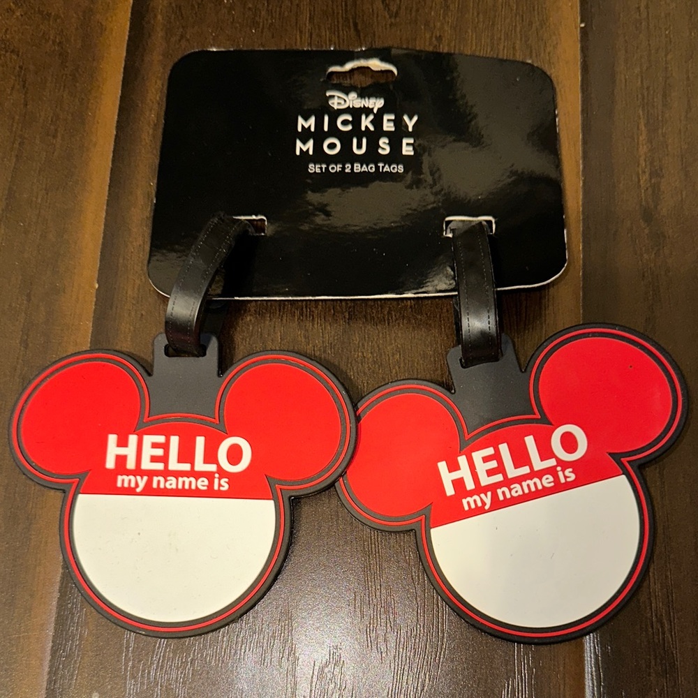 Mickey Mouse Red and Black Luggage Tags